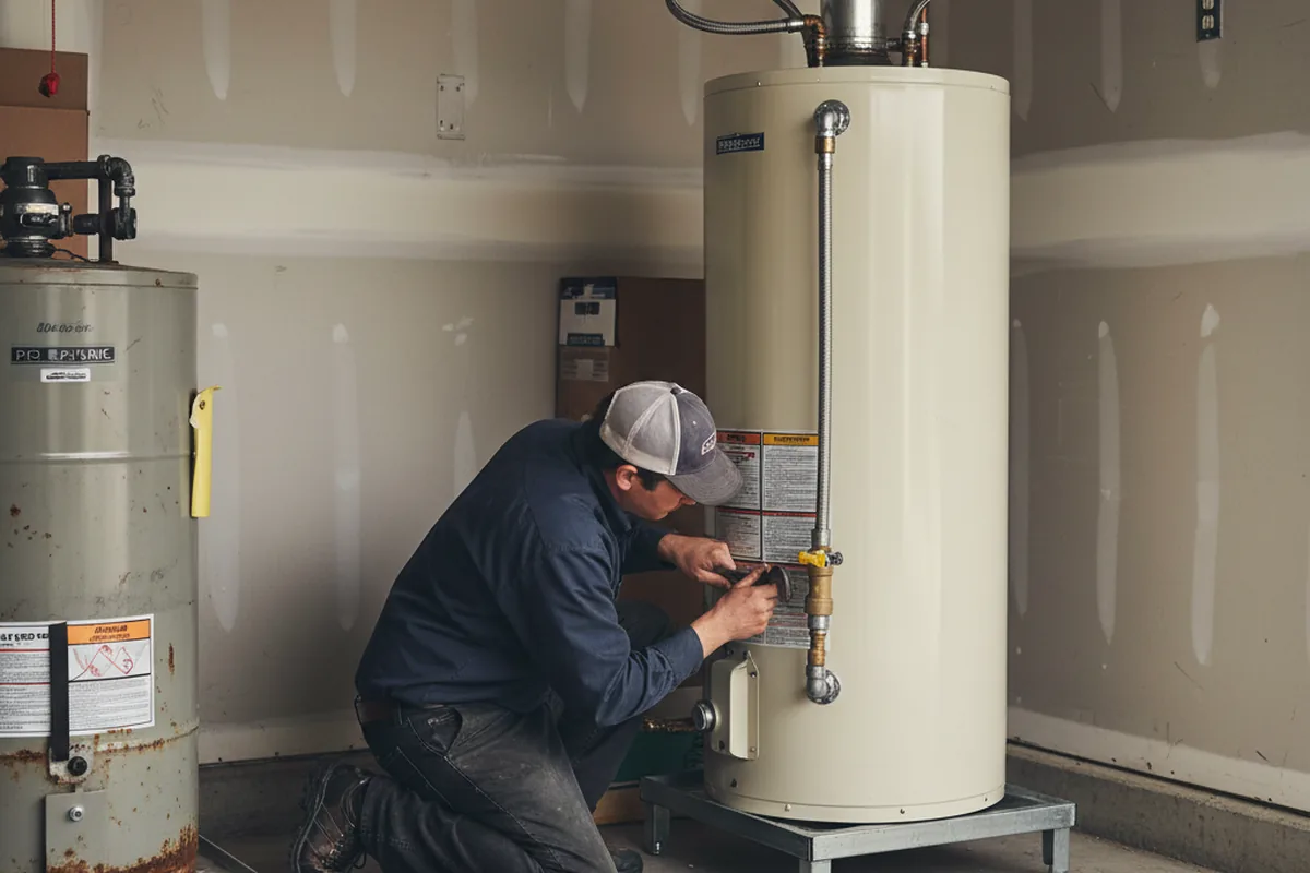 Water heater and shutoff valve replacement in Carlin